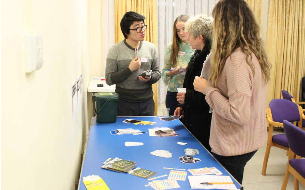 STUDENTS ENGAGING WITH RESIDENTS AT CHALCOT. SAM COELHO.